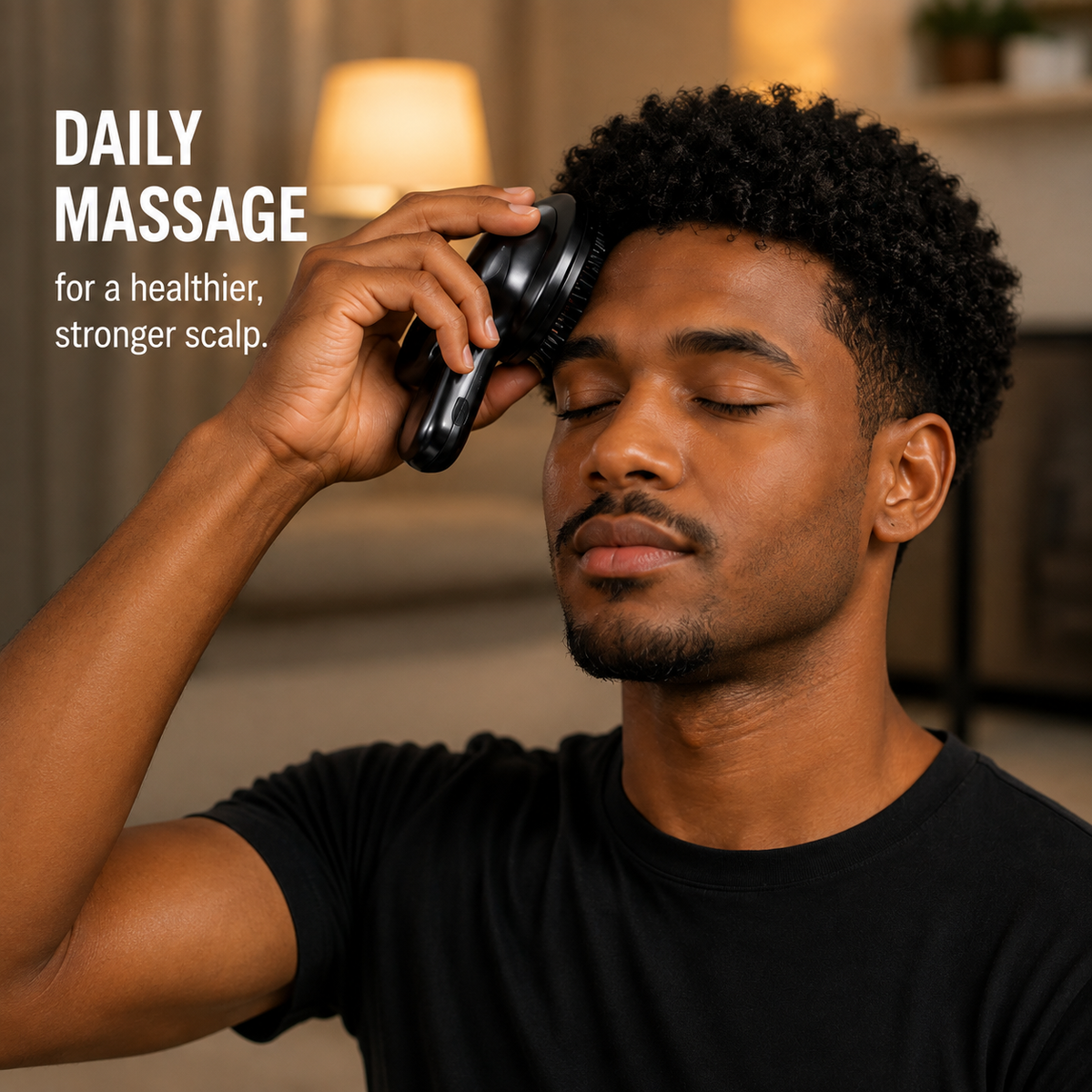 Electric Scalp Massage Brush – Red & Blue Light Vibration Massager