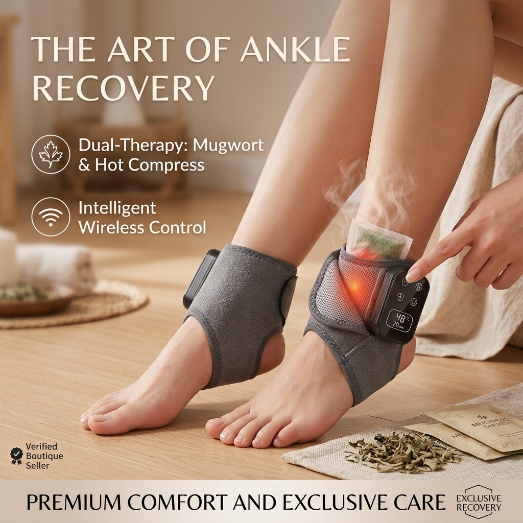 Rechargeable Heated Foot & Ankle Massager Wrap – Vibration Therapy