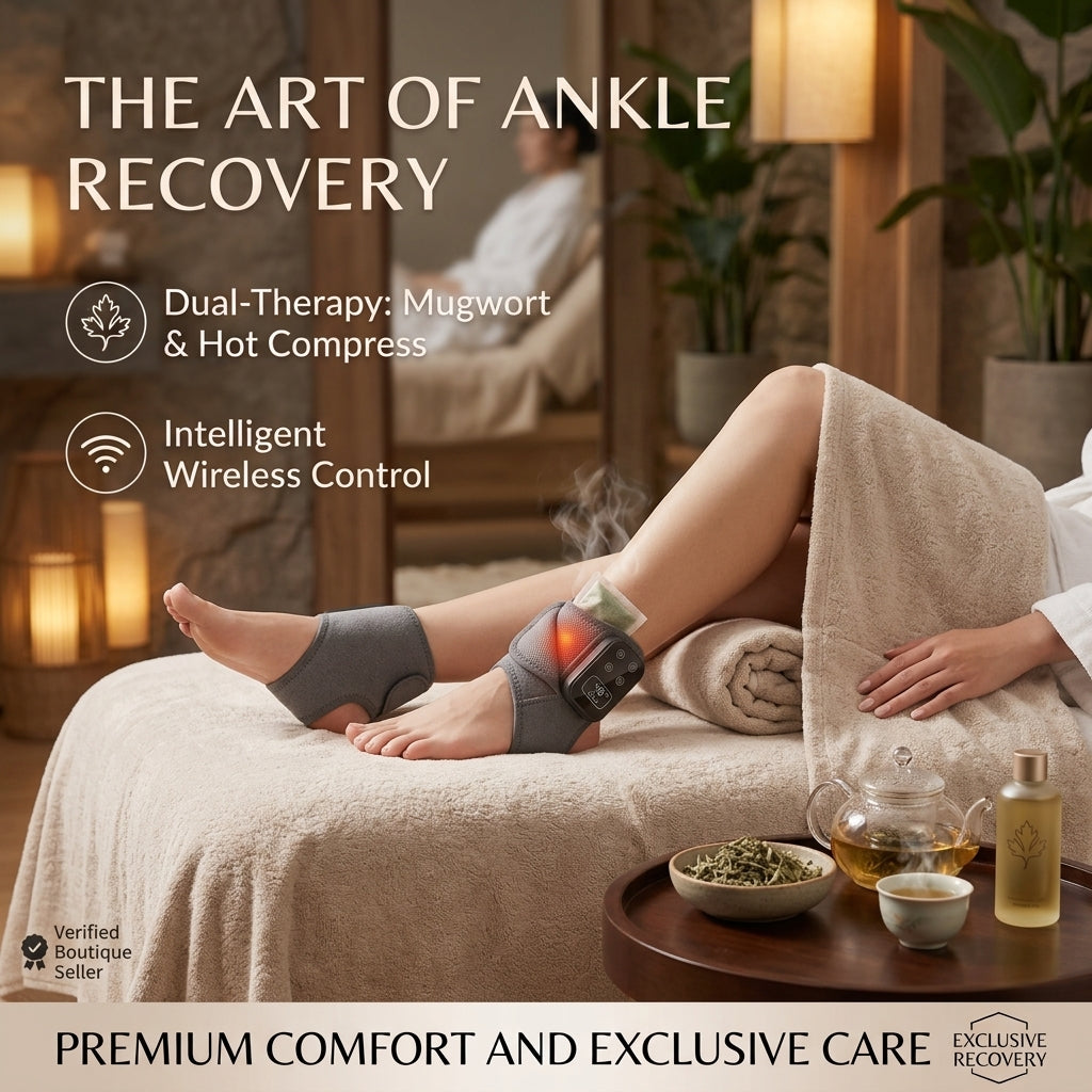 Rechargeable Heated Foot & Ankle Massager Wrap – Vibration Therapy