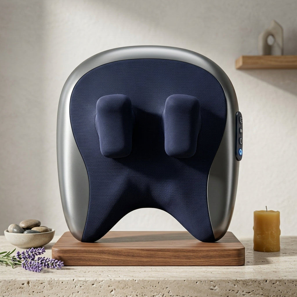 Wireless Heated Neck & Trapezius Massager – Deep Tissue Shiatsu