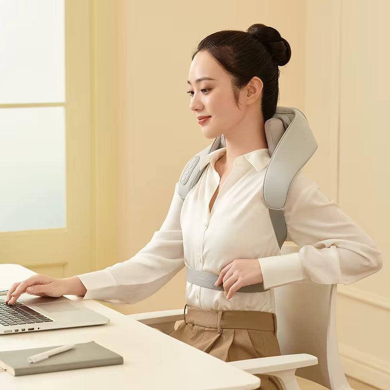 Portable Neck & Shoulder Massager – Heated Kneading Massage