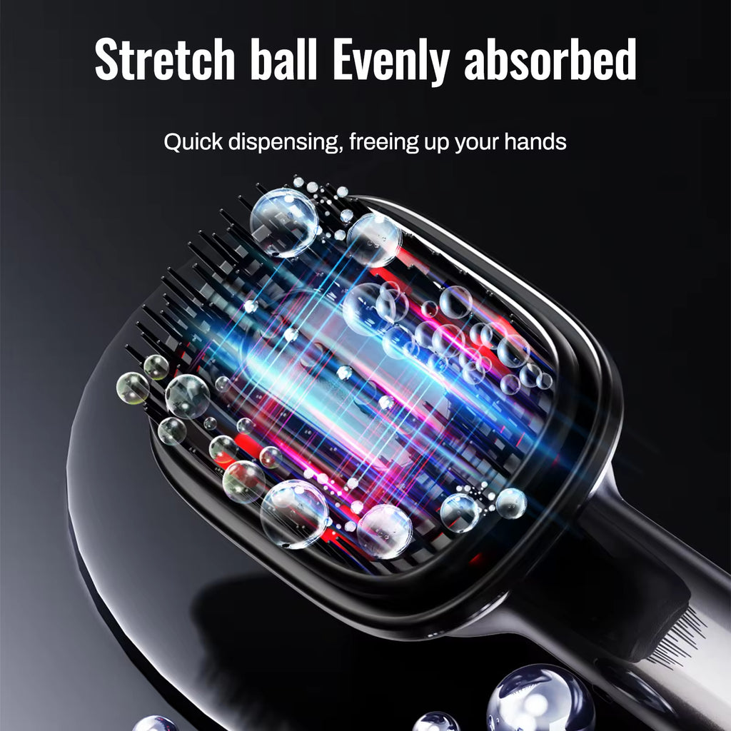 Electric Scalp Massage Brush – Red & Blue Light Vibration Massager
