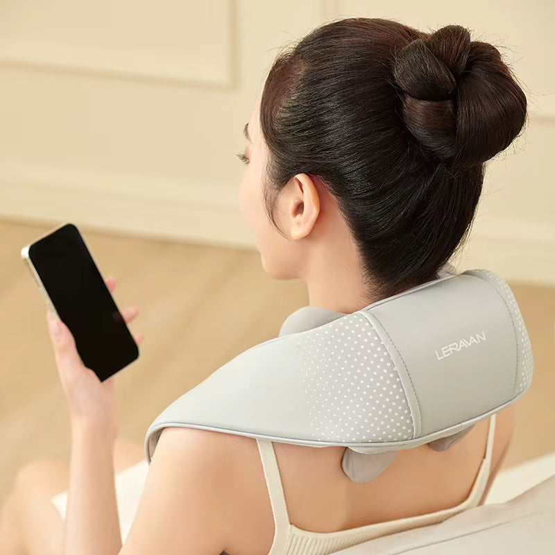 Portable Neck & Shoulder Massager – Heated Kneading Massage