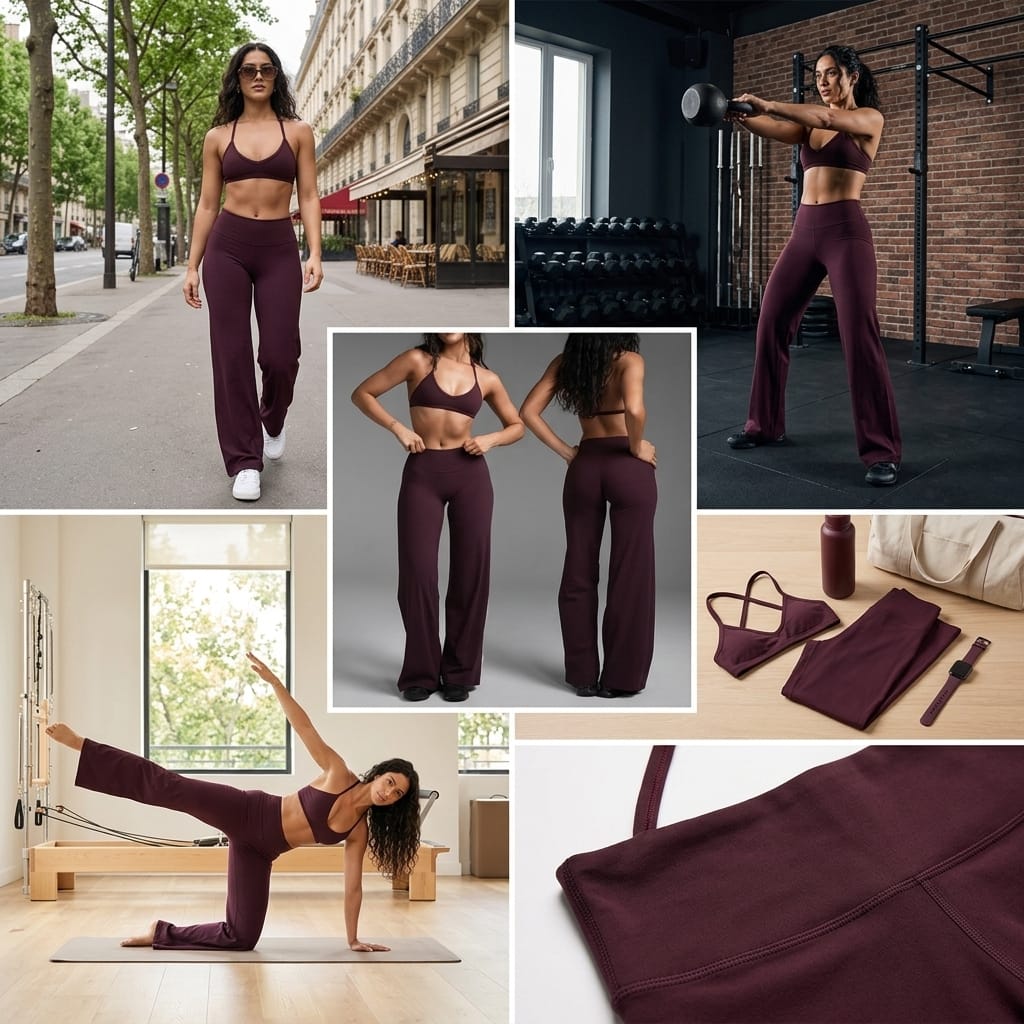 Women's Racerback Yoga Set – High-Waisted Nylon & Spandex Gym Training Set