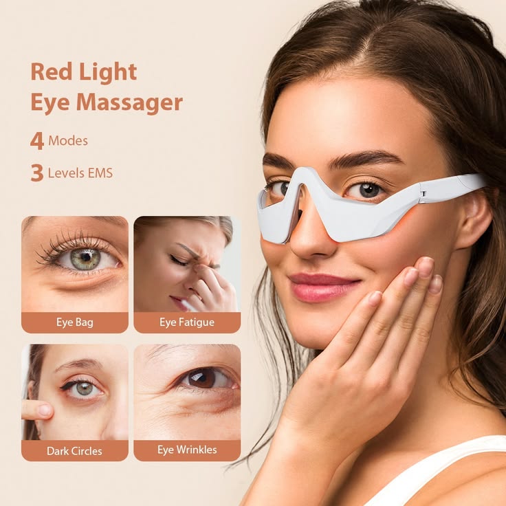 Handheld 3D Eye Care Massager – Wireless Red Light Therapy